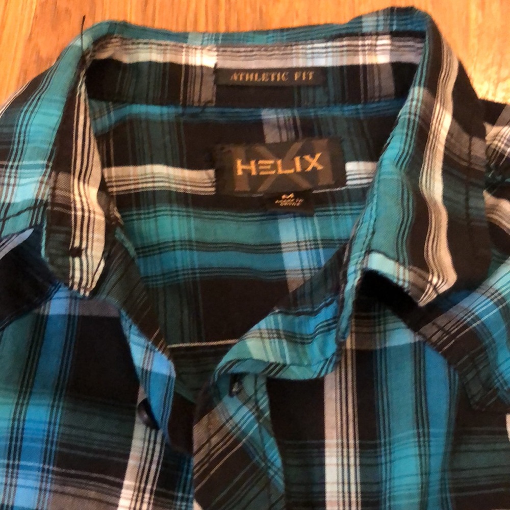 HELIX BUTTON UP MENS M. EUC - Picture 2 of 4